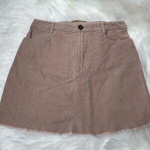 Lizard Thicket Taupe Corduroy Skirt